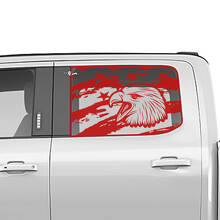 Side Bald Eagle US Flag Window Decal Vinyl Sticker Graphics for Ford Trucks
 2