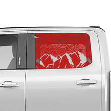 Mountains Topographic Map Side Window Decal Vinyl Sticker Graphics for Ford Trucks 3