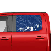 Mountains Topographic Map Side Window Decal Vinyl Sticker Graphics 2 for Ford Trucks 3