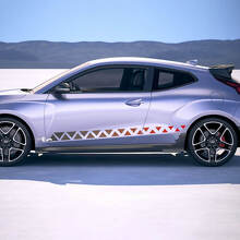 Side Racing Ornament Stripes Vinyl Stickers Decal fit to Hyundai Veloster
 2