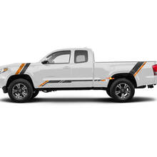 Toyota Tacoma Vintage Stripes Topographic Map Side Hood Tailgate decals Stickers
 2