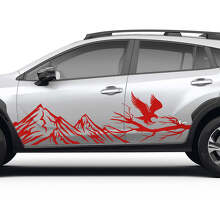 Mountains Branch Eagle Side Doors Vinyl Decal Graphic Sticker for Subaru Crosstrek 2