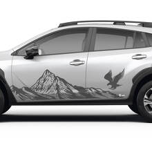 Side Doors Landscape Mountains Eagle Vinyl Decal - Graphic Sticker universal fit Suba
 3