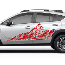 Paysage Montagnes Stickers Vinyle Pour Portes Latérales pour Subaru 2