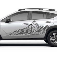 Paysage Montagnes Stickers Vinyle Pour Portes Latérales pour Subaru 3