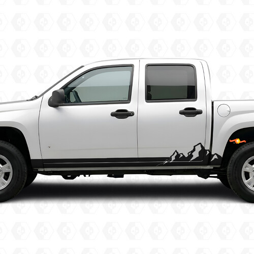 Mountain Range Door & Rocker Panel Vinyl Stripes for Chevrolet Colorado 1st Gen 2004-2012