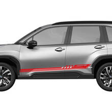 Side Doors Checkered Stripes Vinyl Decal - Graphic Sticker universal fit Suba Forester
 3