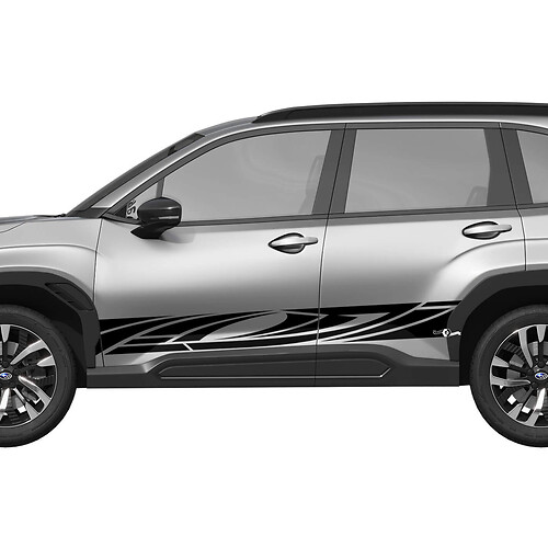 Side Doors Rocker Panel Tribal Vinyl Decal - Graphic Sticker universal fit Subaru Forester
