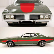 1973-74 Charger Side Accent Stripe Hood Kit Vinyl Decals Stickers
 3