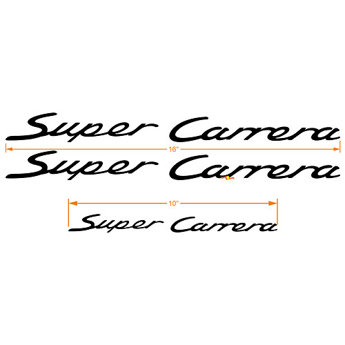 Super Carrera Rear Sticker Decal fits PORSCHE
