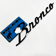 Bronco Badlands Fender Badges Tailgate Emblem 3D Badge Black vs Blue
 3