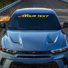 Hornet Logo and Custom Text Windshield Banner Vinyl Decal for Dodge Hornet_3