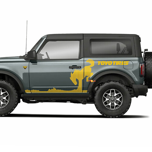 Bronco Badlands Hood and Side Decal Vinyl Sticker Stripe for Ford Bronco
