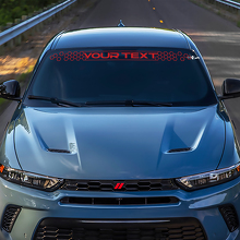 Custom Lettering Honeycomb Style Windshield Vinyl Decal for Dodge Hornet_3
