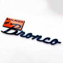 Bronco Badlands Fender Badges Tailgate Emblem 3D Badge Black vs Blue 1
 2