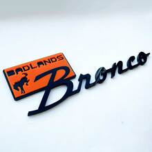 Bronco Badlands Fender Badges Tailgate Emblem 3D Badge Black vs Blue 1
 3