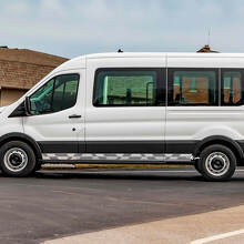 Ford Transit Vinyl Side Checkered Stripes Decals
 2