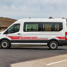 Ford Transit Custom Text Vinyl Side Stripes Decals 2
 3