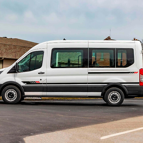 Ford Transit Racing Graphics Vinyl Side Stripes Decals Stickers
