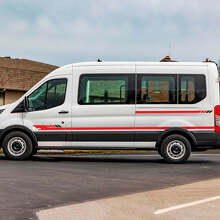 Ford Transit Racing Graphics Vinyl Side Stripes Decals Stickers
 2