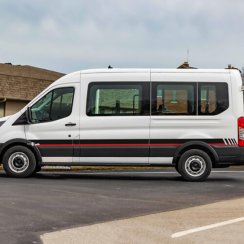Ford Transit Racing Graphics Vinyl Side Stripes Decals Stickers 2
