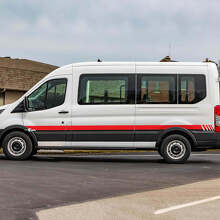 Racing Side Stripes Graphics Vinyl Decals Stickers 2 for Ford Transit 2