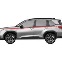 Side Doors Rocker Panel Racing Stripes Vinyl Decal - Graphic Sticker universal fit Suba Forester
 3