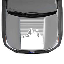 Mountains Sunset Bonnet Vinyl Stripes Sticker Decal Graphic for Subaru Forester 2
