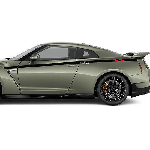 Side Doors Racing Stripes Decal Kit for Nissan GT-R
