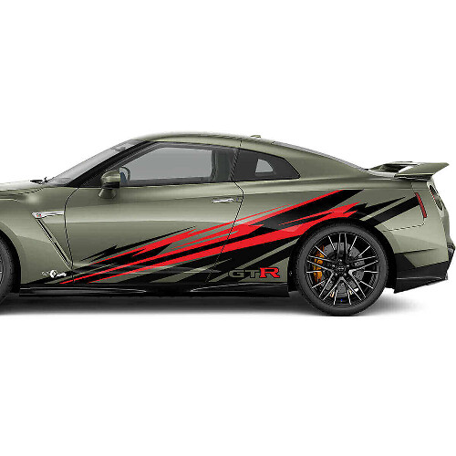 Side Doors Graphics Decal Kit for Nissan GT-R
