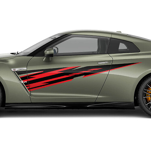Side Doors Graphics Decal Kit for Nissan GT-R 2
