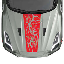 Hood Graphics Stripes Decal Kit for Nissan GT-R
 3