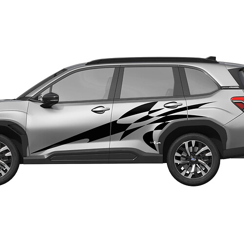 Side Doors Racing Stripes Vinyl Decal - Graphic Sticker universal fit Suba Forester 2
