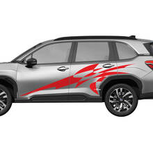 Side Doors Racing Stripes Vinyl Decal - Graphic Sticker universal fit Suba Forester 2
 3