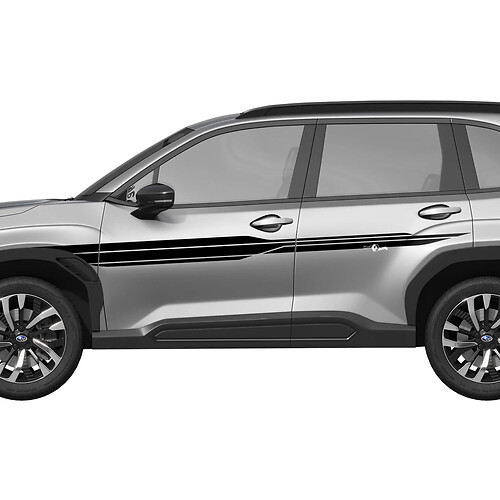Side Doors Racing Stripes Vinyl Decal - Graphic Sticker universal fit Suba Forester 2
