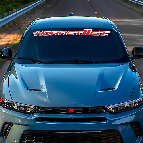 Windshield Banner Decal Sticker Vinyl Graphics fit to Dodge GT Hornet Hash Outline
