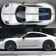 Porsche 911 Carrera T Side Hood Roof Decal Rocker Panel Stripes Doors Kit Decal Sticker
 2