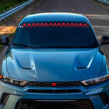 Windshield Banner Honeycomb Decal Sticker Vinyl Graphics fit to Dodge Hornet
 3