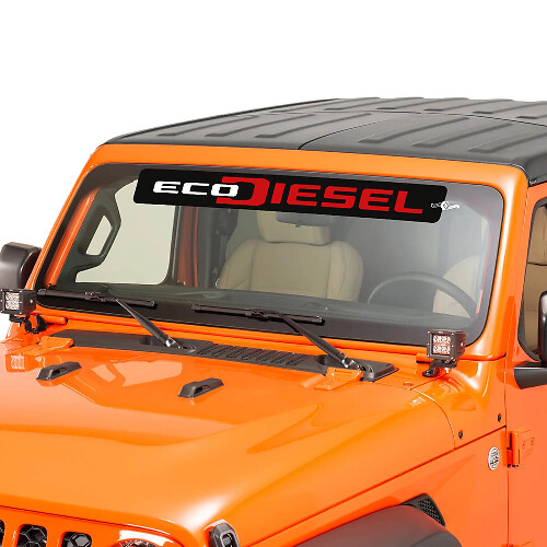 Windshield Window Jeep EcoDiesel Graphic Vinyl Decal Sticker 4
