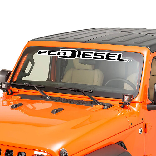 Windshield Window Jeep EcoDiesel Graphic Vinyl Decal Sticker 5

