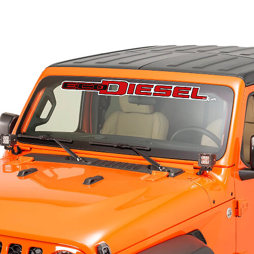 Windshield Window Jeep EcoDiesel Graphic Vinyl Decal Sticker 7
