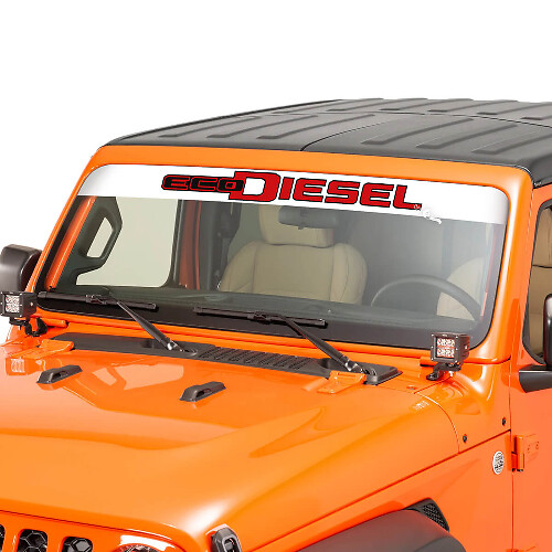 Windshield Window Jeep EcoDiesel Graphic Vinyl Decal Sticker 8
