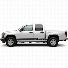 Angular Lightning Door & Rocker Panel Vinyl Stripes for Chevrolet Colorado 1st Gen 2004-2012_2