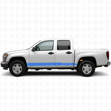 Angular Lightning Door & Rocker Panel Vinyl Stripes for Chevrolet Colorado 1st Gen 2004-2012_5