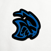 Custom 3D Badge Hellcat Dodge Fender Badges Tailgate Emblem Front Grille Badge Blue
 4