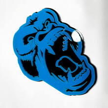 Angry Gorilla 3D Car Badge for Grille Tailgate_3
