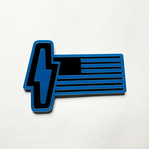Ford 150 Lightning US Flag 3D Badge - Custom Fender Badges Emblem Red and Black
 1