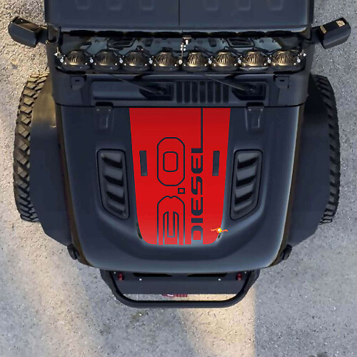 Hood 3.0 Diesel Jeep Graphic Vinyl Decal Sticker
