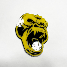 Custom 3D Badge Angry Gorilla Fender Tailgate Front Grille Badges Emblem Black and Yellow
 3