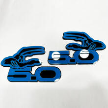 COYOTE 5.0 Fender Badges Emblem 3D Badge Black vs Blue
 7